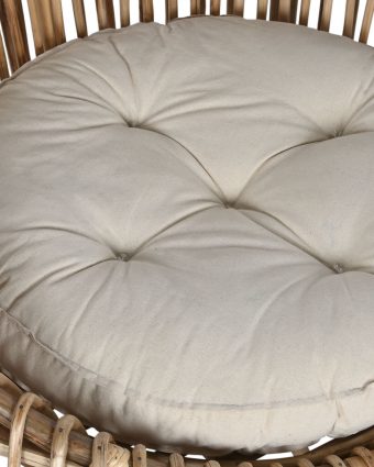 Silla de Ratán y Bambú Envolvente Natural con Cojín - Foto 2 - Ana Faura