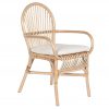 Silla de Ratán Natural con Cojín Blanco Crudo - Foto 1 - Ana Faura