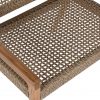 Silla de Teca Natural y Fibra Marrón Trenzada para Salón - Foto 4 - Ana Faura