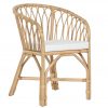 Sillón de Bambú y Ratán Natural con Cojín Blanco - Foto 1 - Ana Faura