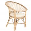 Sillón de Bambú y Ratán Natural con Cojín Crudo - Foto 1 - Ana Faura
