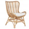 Sillón de Bambú y Ratán Natural con Cojín Blanco Crudo - Foto 1 - Ana Faura
