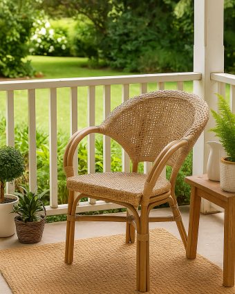 Sillón de Ratán Natural para Interiores y Exteriores Cubiertos - Foto 2 - Ana Faura
