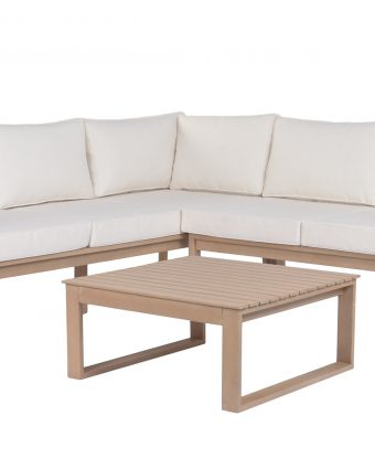 Sofá Modular de Jardín Esquinero Acacia y Poliéster - Foto 1 - Ana Faura