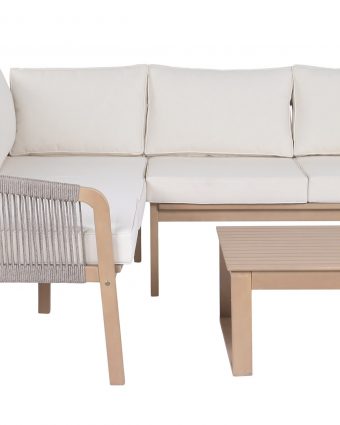 Sofá Modular de Jardín Esquinero Acacia y Poliéster - Foto 2 - Ana Faura