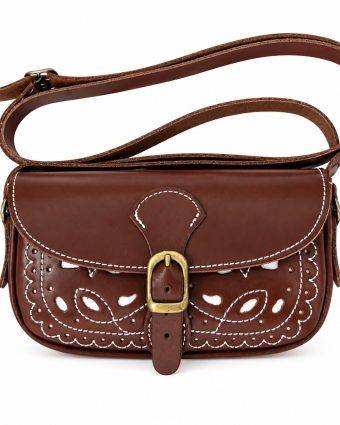 Bolso rociero de piel Albero artesanal | Ana Faura