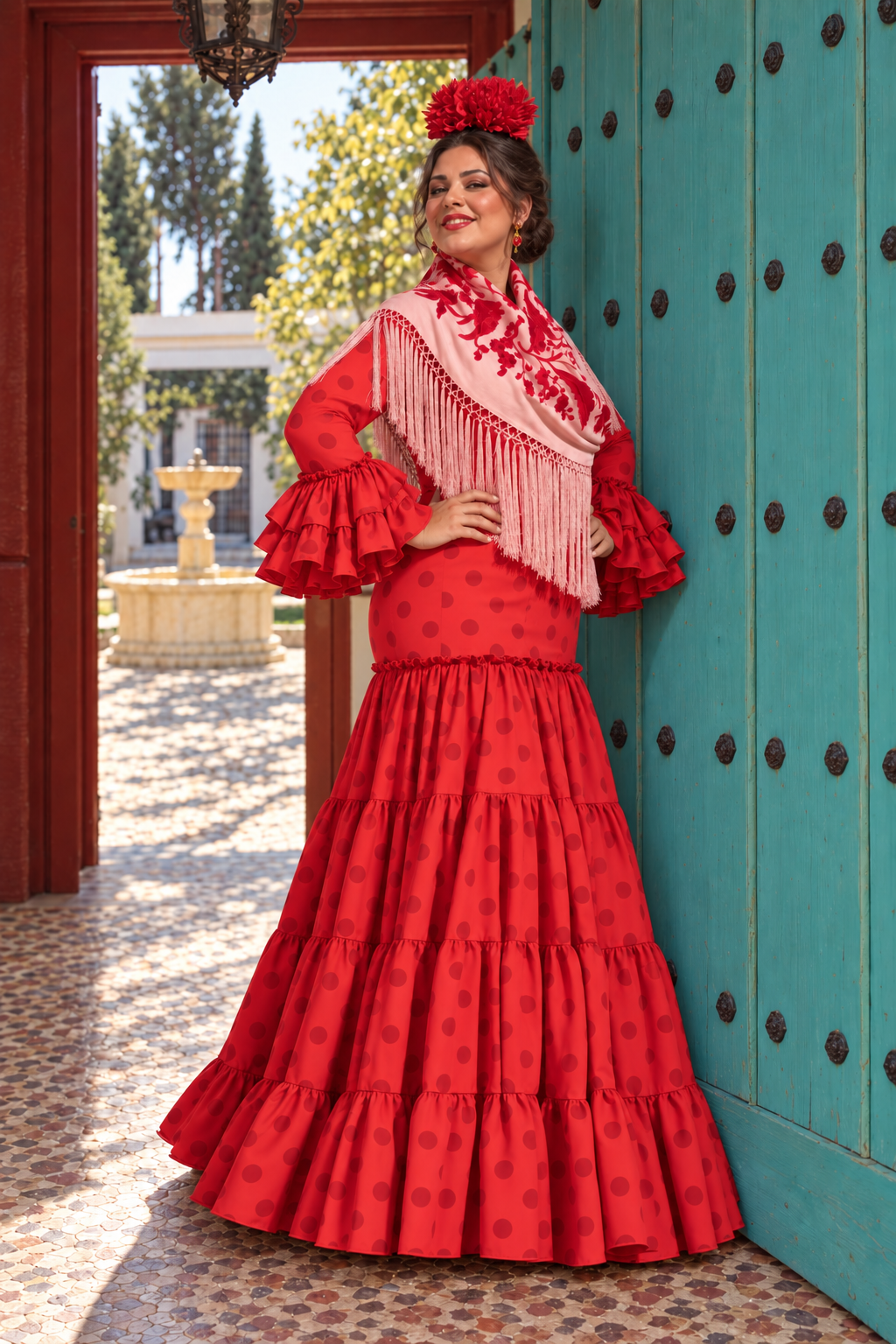 traje-flamenca-canastero-rojo-lunares.jpg 2
