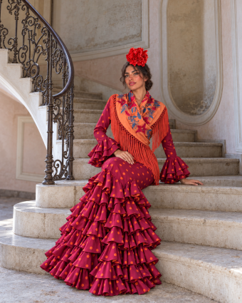 Traje de Flamenca Triana Chocolate